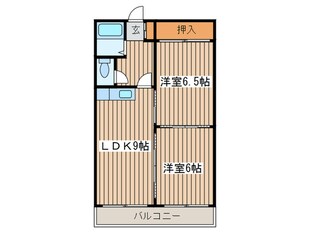 リバ－デンス東麻生の物件間取画像